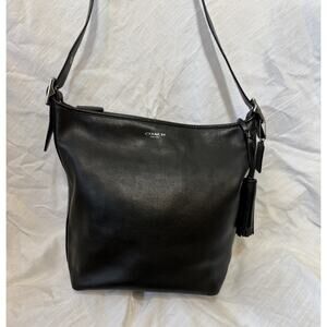 Coach Legacy Duffle Hobo Bag black leather purse cross body bag